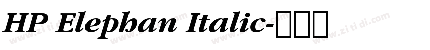 HP Elephan Italic字体转换 HP Elephan Italic字体转换